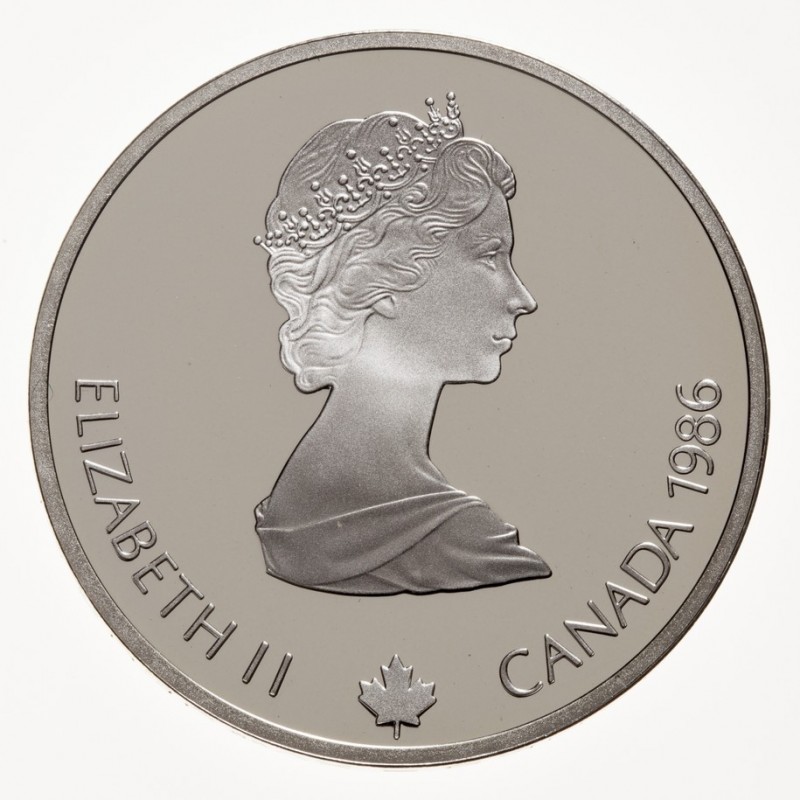 1988Calgary Olympic Winter Games 純銀記念コイン 1988 $20 Calgary Olympic Winter Games: Downhill Skiing